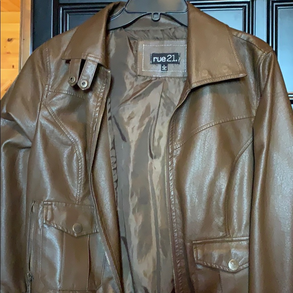 Faux leather jacket